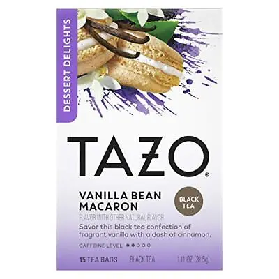 £14.99 • Buy Tazo Dessert Delights Tea Vanilla Bean Macaron Sugar And Calorie Free 15 Count
