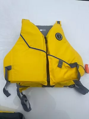 New W/ Tags MTI MUSTANG SURVIVAL Life Jacket Yellow / Grey Adult XL / XXL • $49.99