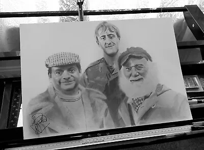 Only Fools And Horses Hand Drawn Pencil Art Print A3 TV Fan Legends Picture Wall • £20