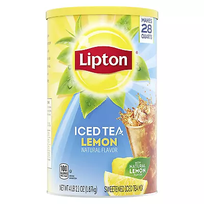 28 Qt Lipton Lemon Powdered Sweetened Iced Tea Natural Flavor  • £9.63