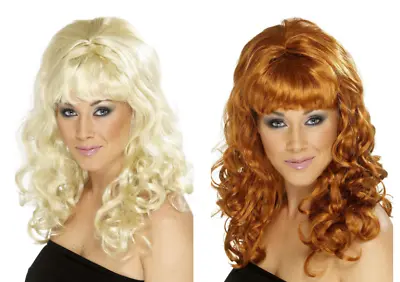 £14.99 • Buy NEW Ladies Beehive Beauty Wig With Curls Blonde Or Auburn 60's Hippie Accessory