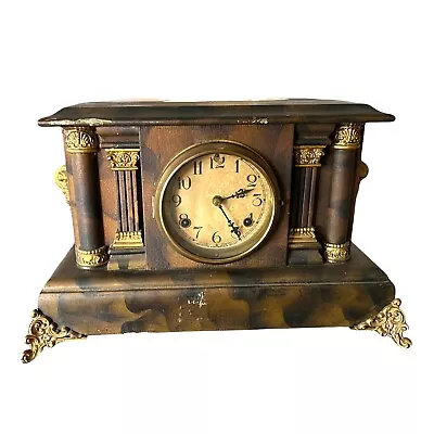 Antique Original Waterbury Clock Company  (approx. 14  X 11 ) Shell Clock • $166.92