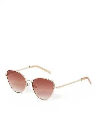 FOREVER NEW  POSIE  CAT EYE AVIATOR STYLE GOLD SUNGLASSES (New With Tags) • $19