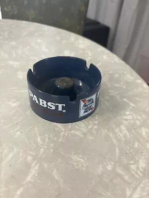 Pabst Blue Ribbon Vintage Blue Plastic Ashtray 3.5  • $5.99