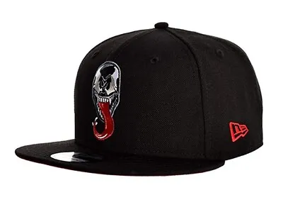 Venom Face With Logo Marvel Black 9FIFTY New Era Snapback Cap Hat • $42.95