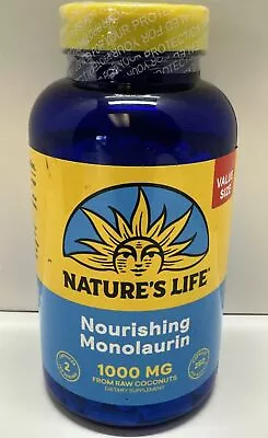 Natures Life Nourishing Monolaurin 250 Capsules Exp 03/2026 • $40