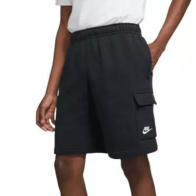 Nike Mens Cotton Sportswear Club Cargo Shorts - Black • $154