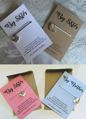 £1.50 • Buy Big Sister / Big Brother Wish Bracelet | Ideal Gift For Older Sibling | New Baby