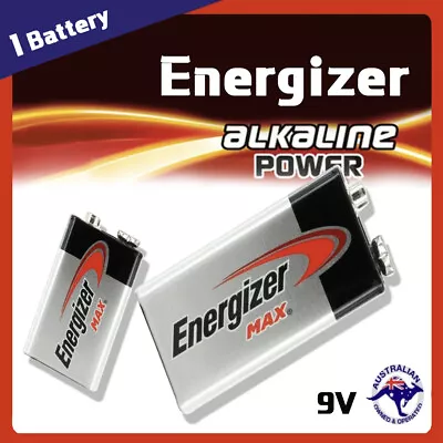 Energizer 9V Max Alkaline Battery Genuine Sealed In Card 6LR61 Made In Malaysia • $5.92