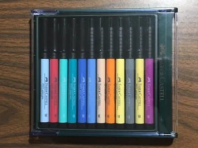 Faber-Castell PITT Artist Brush Pen Set W/case   12 Ct • $30
