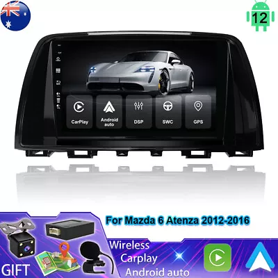 Android 12 For Mazda 6 Atenza 2012-16 Carplay GPS Navi Car Stereo Head Unit Wifi • $318