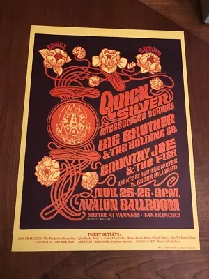 1966 Moscoso Quicksilver Joplin Family Dog Fillmore Poster Fd 36 1st  • $169.99