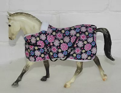 £12.50 • Buy Handmade Rug Blanket Floral Pattern 1:12 Classic Breyer Toy Horse NOT Included