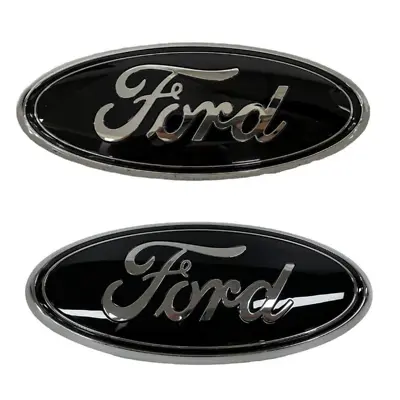 Genuine Ford PX/PXII/PXIII Ranger Front & Rear Black Oval Badge XLT/Wildtrak • $179.99