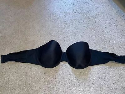 Black Strapless Maidenform One Fabulous Fit Bra Size 38D Style 7955 • $10.99