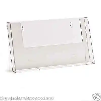 A4 Leaflet Catalogue Brochure Holder Display Landscape Counter Stand • £11.93