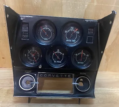 Early 1968 C3 Corvette Smooth Finish Gauge Cluster & Bezel Untested AS IS READ • $499