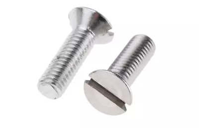 Countersunk Slotted Machine Screw CSK Slot A2 M2 M2.5 M3 M4 M5 M6 M8 M10 DIN 963 • £2.24