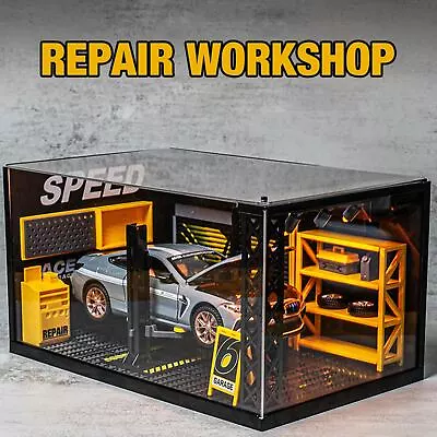 1/24 Scale Alloy Assembley Lighting Car Garage Model Repair Workshop Scene • $31.27