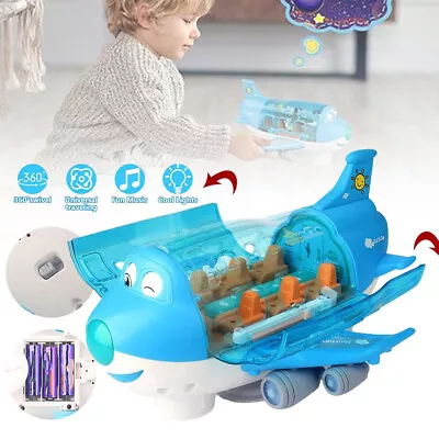 LED Lights Electric Airplane Toys Music Aeroplane Toy With Colorful 360°Rotating • $19.90