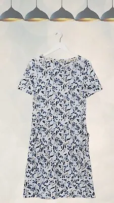 Ex Fat Face Women’s Short Sleeve Simone Batik Jersey Dress In Ivory • £29.99