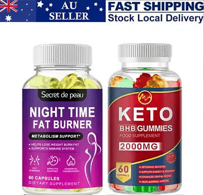 USA Keto Gummy Ketone Advanced Weight Loss Time Fat Burner Dietary Supplement • $22.79