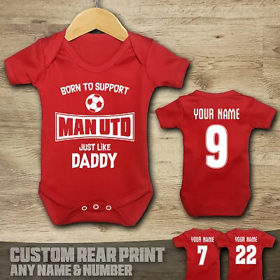 Man Utd - Born To Support - Baby Vest Suit Grow • £11.99