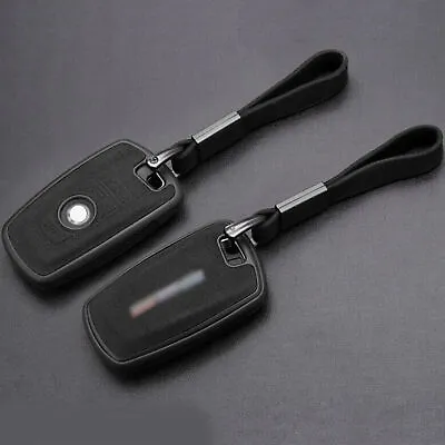 Suede Leather+TPU Car Key Case Cover Holder For BMW 1 2 3 5 7 Series F30 F10 • $16.16