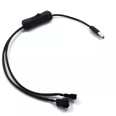 USB To 3 Pin / 4 Pin PWM For  Fan Adapter Connector Cable With ON Off Switch • £3.76