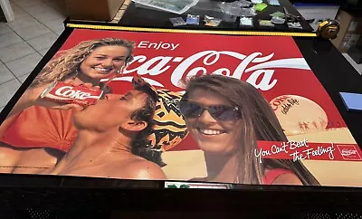 Coca-Cola Vintage Milk Bar Cardboard Large Size Sign Coke 90 By 68 Cm Cans • $55