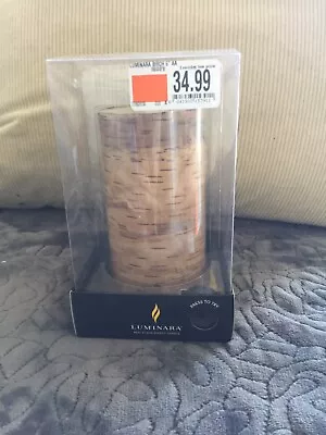 $24.99 • Buy New Flameless Birch Candle Moving Luminara Real Wax Battery Timer 3.5x6.5