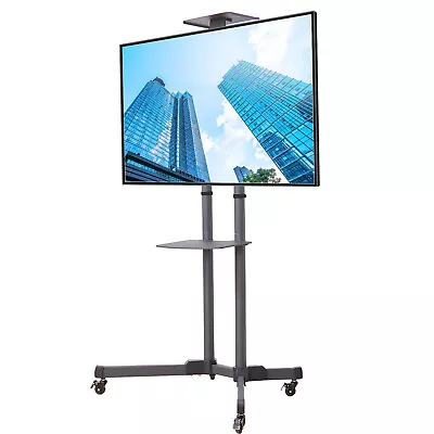 Tall Universal Mobile TV Cart TV Stand Mount Trolley For 32-70'' Screens Monitor • £59.91