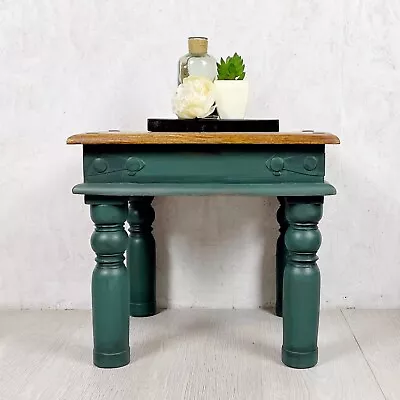 Lamp Table Side Table Solid Wood In Green • £135