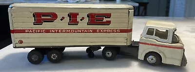 1950’s Pacific Intermountain Express Tin Truck By Line Mar Toys Japan Rare Vtg • $275