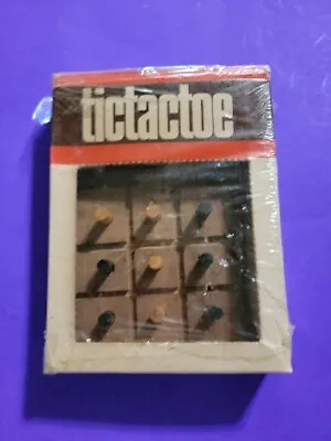 Vintage New Hoi Polloi Inc Carved Wooden Tic Tac Toe Game 1973 Sealed • $25