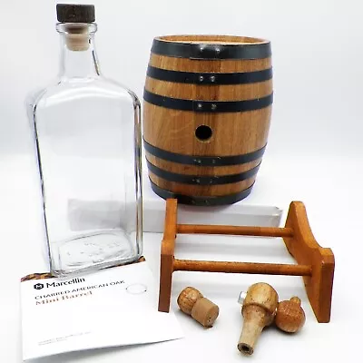 Marcellin Charred American Oak Mini Barrel Kit Tabletop Liquor Bar Accessory • $34.79