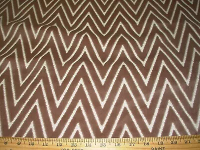 8 6/8  Yds Stroheim~cut Velvet Chevron Zig Zag Plush Upholstery Fabric For Less • $150