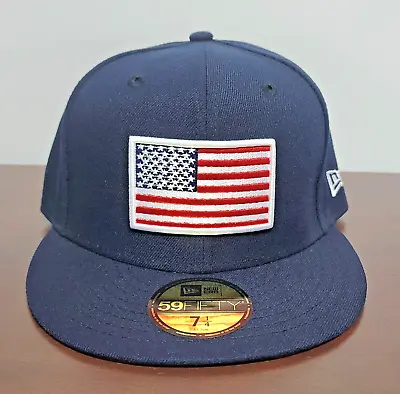 NEW Era American Flag Fitted Hat Men's Size 7 1/4 Official USA Team Free Ship • $27.99