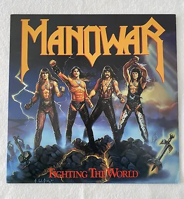 Manowar - Fighting The World LP ~ Atco 90563 1987 1st Pressing With Inner Sleeve • $49.99