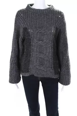 Isabel Marant Etoile Womens Chunky Cable Knit Pullover Sweater Gray Size 36 • $85.41