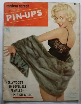 Vintage 1955 Modern Screen PIN-UPS Magazine #1. Marilyn Monroe. Liz Taylor. • $75.22