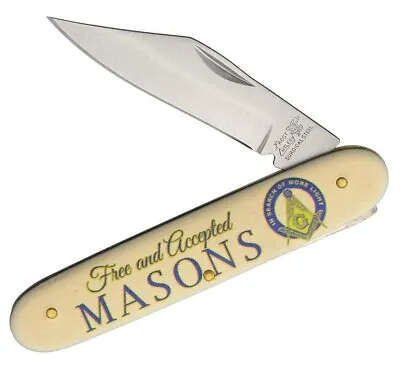 Frost Cutlery Masons Folding Knife Stainless Steel Blade Imitation POM Handle • $10.89