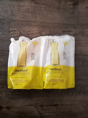 Method Gel Dish Soap Refill Lemon Mint 36 Ounces 2 Pack • $30