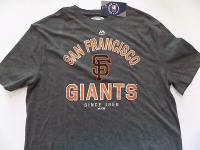 San Francisco Giants T-Shirt Adult Large Gray Majestic MLB NOS W/ Tag • $21