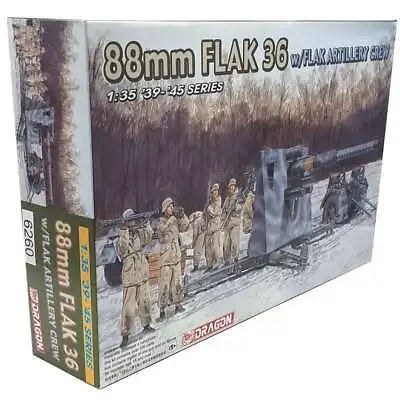 £42.02 • Buy Dragon FLAK 36 88mm With Artillery Crew Figures Military Model Kit Scale 1/35