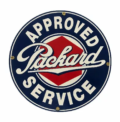 Packard Service Porcelain Advertising Sign   • $30