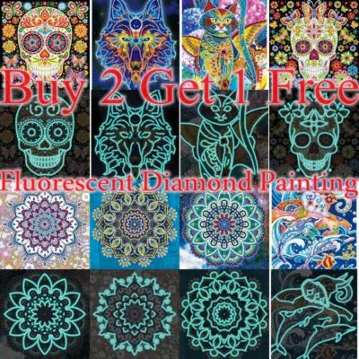 $12.99 • Buy DIY 5D Luminous Special Shape Glow Diamond Painting Xmas Gifts Home Art Decor