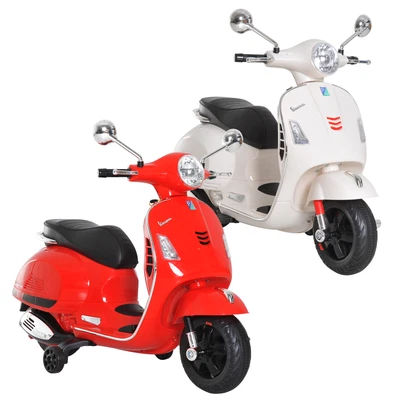 £88.99 • Buy Kids Ride On Motorcycle Vespa Licensed Boys Girls 6V Music LED Lights MP3 Horn