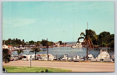 Municipal Marina Melbourne Florida Postcard Boats Waterway • $4.60