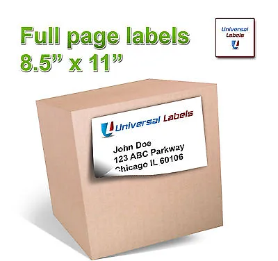 150 8.5 X 11 Full Page Label - Vertical Peel Slit - Works In Laser And Inkjet  • $21.84